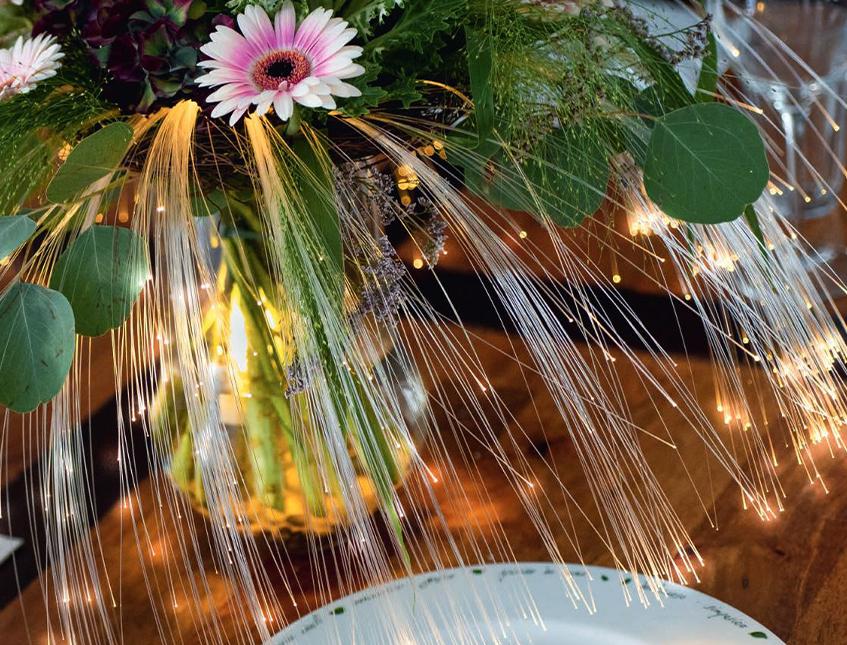 Capelli in fibra luminosa  a luce calda - Sconti per Fioristi e Aziende e Wedding