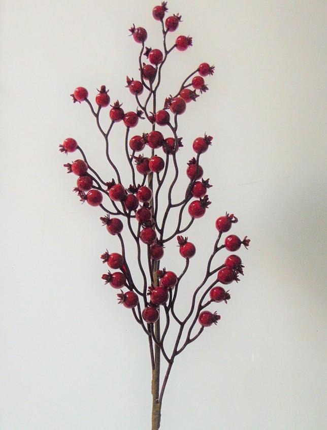 Bacche Rosse x 50 cm. 65 Ramo a 5 tralci - Sconti per Fioristi e Aziende e Wedding