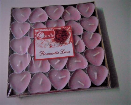 Cuoricino tea Light dm. 4,5 conf. 25 tea lights - Sconti per Fioristi e Aziende