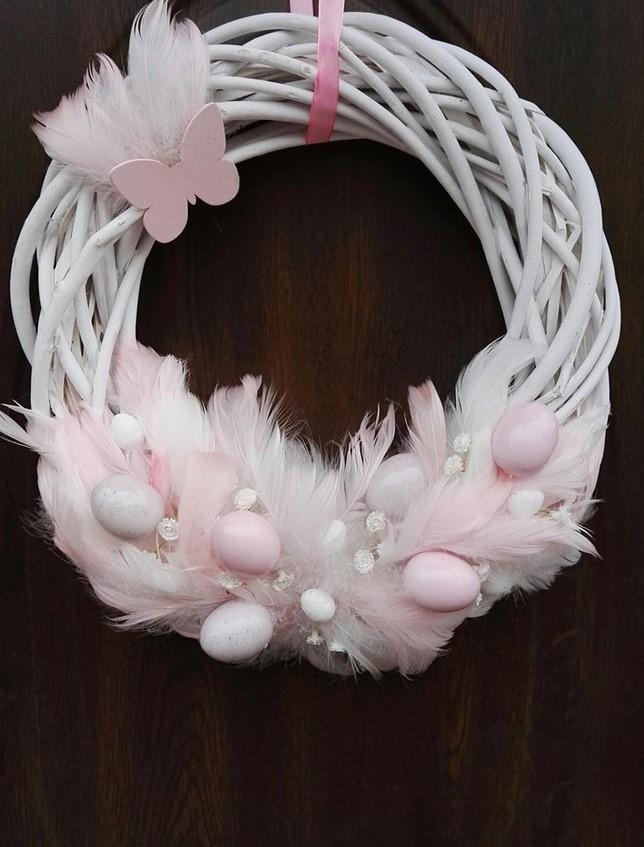 Coroncina vimini bianco - Sconti per Fioristi e Aziende - dm. 20 intrecciato