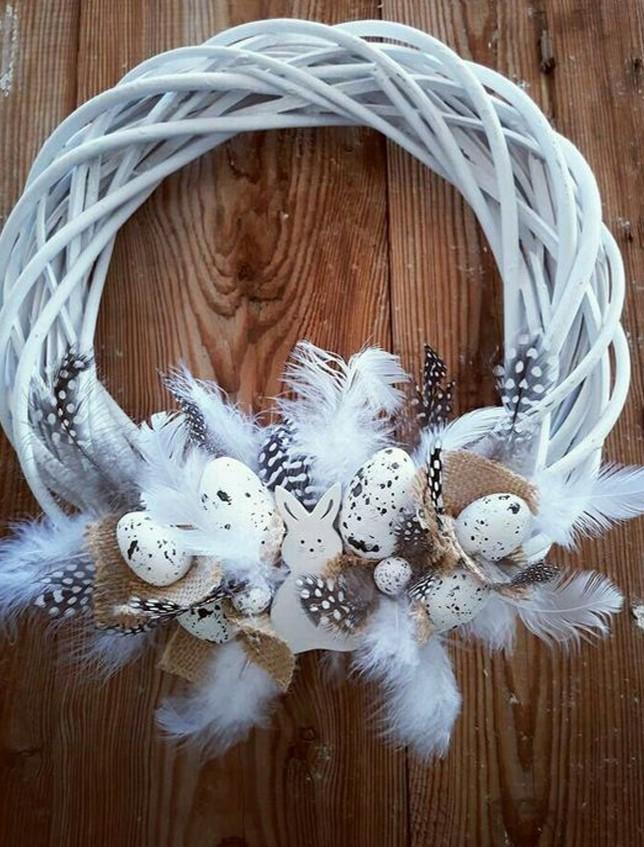 Coroncina vimini bianco - Sconti per Fioristi e Aziende - dm. 20 intrecciato