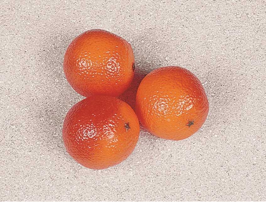 Arancia artificiale in plastica  - Sconti per Fioristi e Aziende e Wedding . - dm. 7.5 cm H. 7