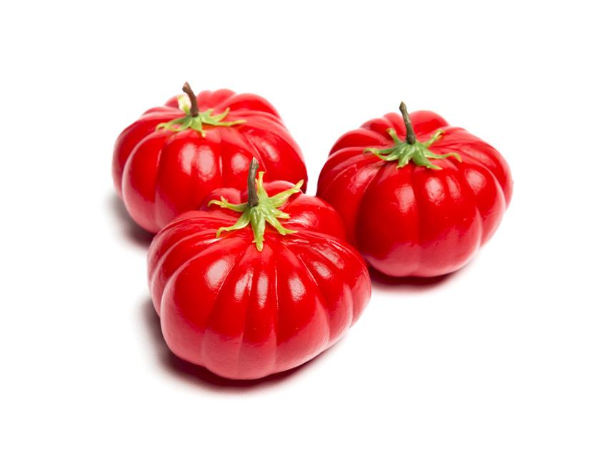 Pomodoro artificiale in plastica - Sconti per Fioristi e Aziende . -  H 8 cm dm. 6.5