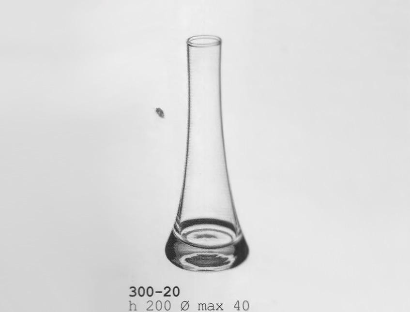 Vaso Monofiore H 20 dm. 4 - Sconti per Fioristi e Aziende - Vetro Trasparente Conico
