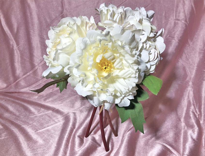 Mazzo ortensia e peonie x 4   - Sconti per fioristi e aziende . - iH 30 n poliestere