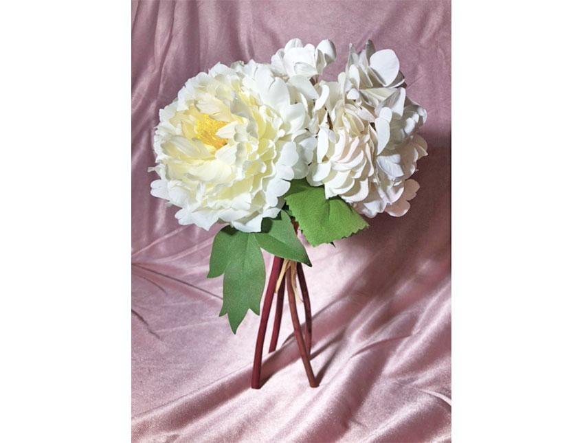 Mazzo ortensia e peonie x 4   - Sconti per fioristi e aziende . - iH 30 n poliestere