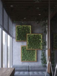 Quadro moss cm. 20 x 20 - Sconti per Fioristi e Aziende . - Head o Flat work