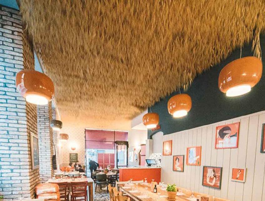 Soffitto Spighe di grano preservate a metro quadrato per Ristoranti, Hotels e Resort