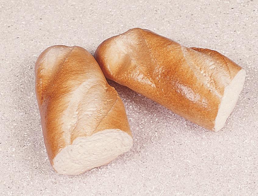Mezzo Filoncino di pane tagliato in plastica - Sconti per Fioristi e Aziende . - cm. 18x9