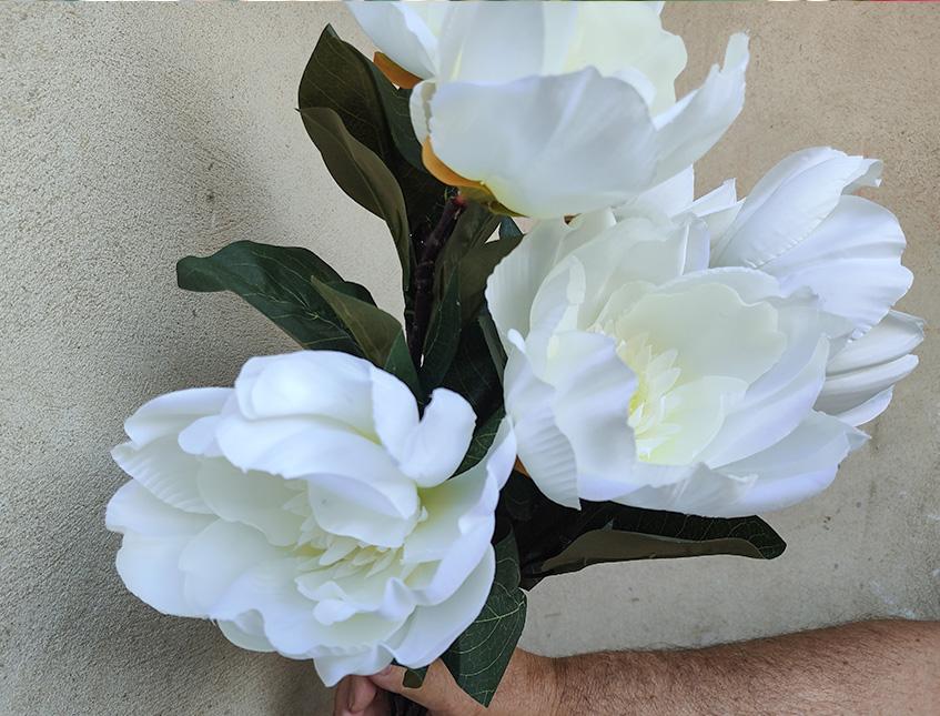 Magnolia bianca singola H 70 - Sconti per fioristi e aziende . - in poliestere