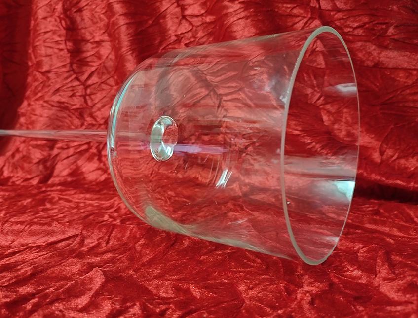 Porta Candela in Vetro con stelo alto dm. 12 H 55 - Sconti per Fioristi e Aziende