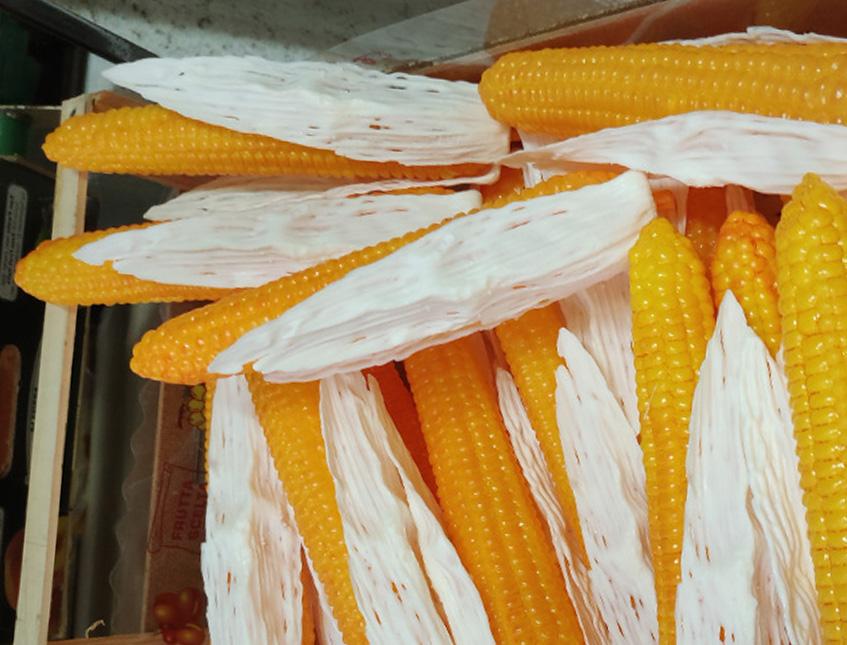 Pannocchie Granoturco H 27  - Sconti per Fioristi e Aziende . - Artificiale in plastica