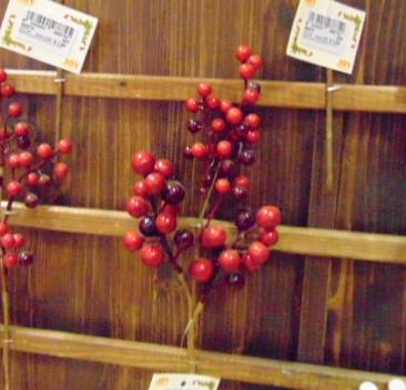 Pick bacche rosse x 3 alto cm. 20 Sconti per Fioristi e Aziende