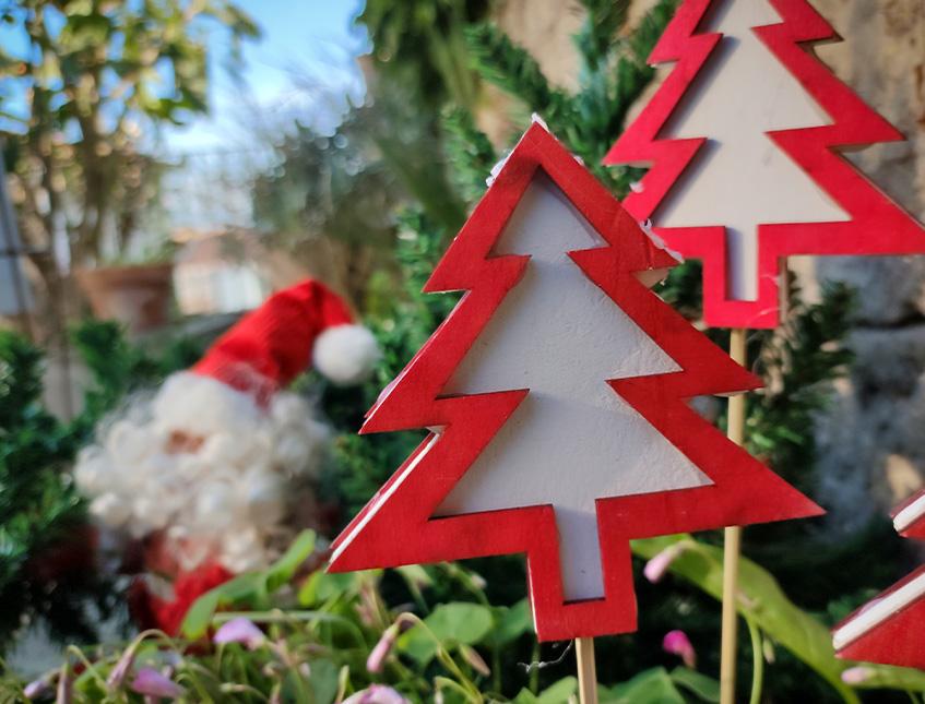 Stecca con Albero di Natale H 45 in legno - 3 Modelli Sconti per Fioristi, Wedding e Aziende