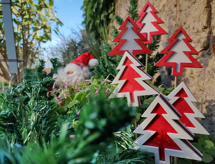 Stecca con Albero di Natale H 45 in legno - 3 Modelli Sconti per Fioristi, Wedding e Aziende