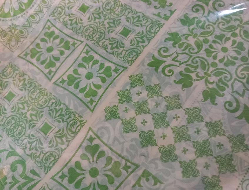 Coprivaso Smerlato - Stampa Arabesco Verde dm.48/65/75/85 Sconti per Fioristi, Wedding e Aziende