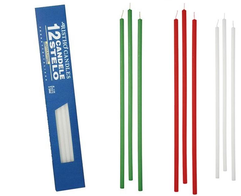 Candela stelo H 37 dm. 9   - Sconti per Fioristi e Aziende - Conf. 12 pezzi
