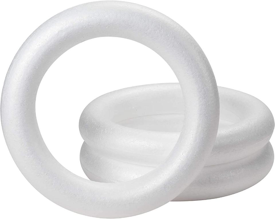 Coroncina polistirolo Ø 30 cm. a base piatta Sconti per Fioristio, Wedding e Aziende