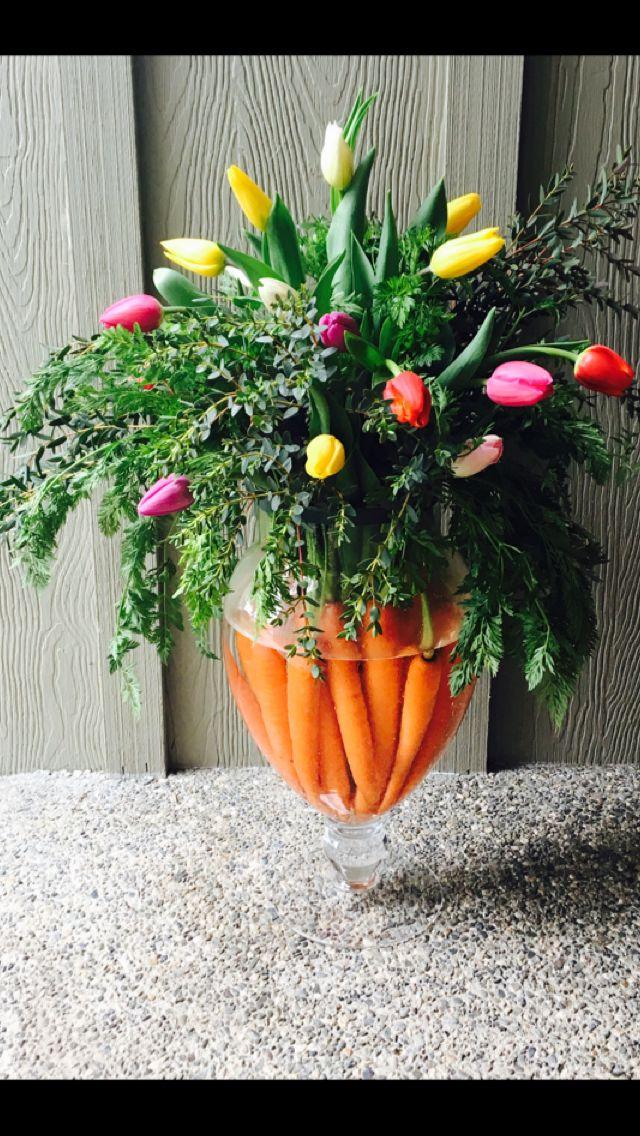 Carota con foglia artificiale in plastica - Sconti per Fioristi e Aziende . - cm. 4 x 30