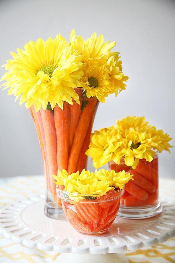 Carota con foglia artificiale in plastica - Sconti per Fioristi e Aziende . - cm. 4 x 30