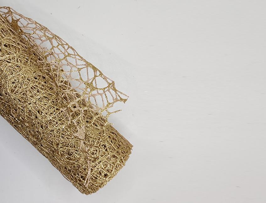 Spidernet Glitter H 50 x 5 yds - Sconti per Fioristi e Aziende - Polycotton Red-Gold-Silver