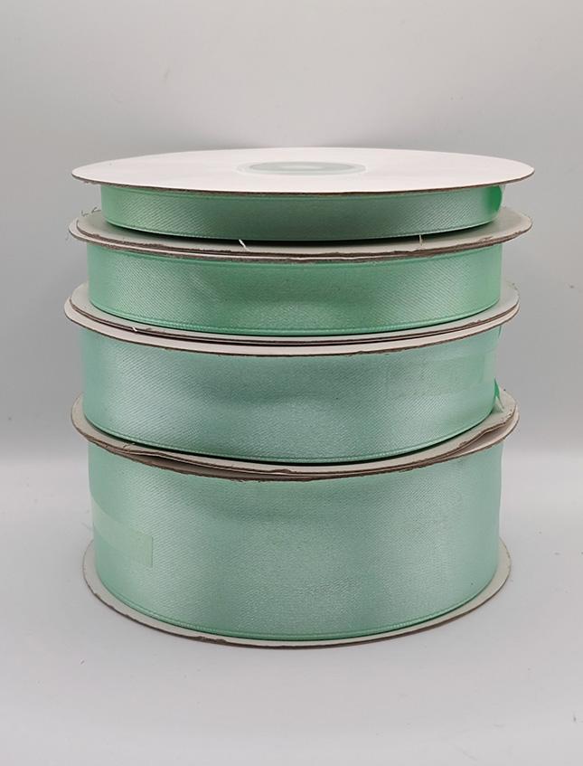 Nastro doppio raso Verde Acqua H mm. 10/15/25/40 x 50 MT. Sconti per Fioristi, Wedding e Aziende