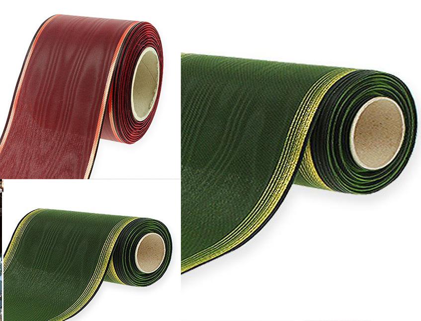 Nastro Funebre Moiré bordo oro H 75 e H 100 - Sconti per Fioristi e Aziende