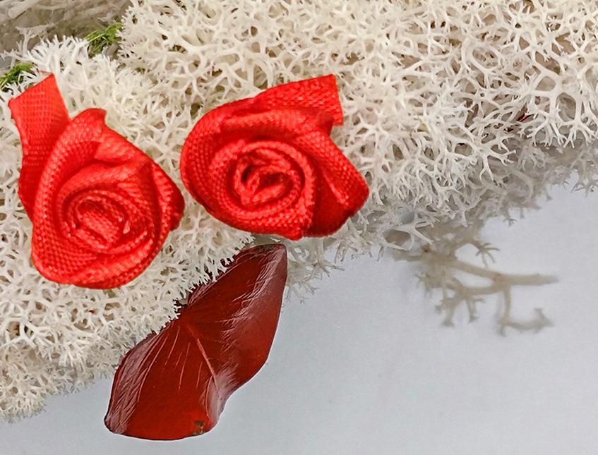 Roselline Raso con adesivo - Sconti per Fioristi e Aziende - Box x 30 Roselline