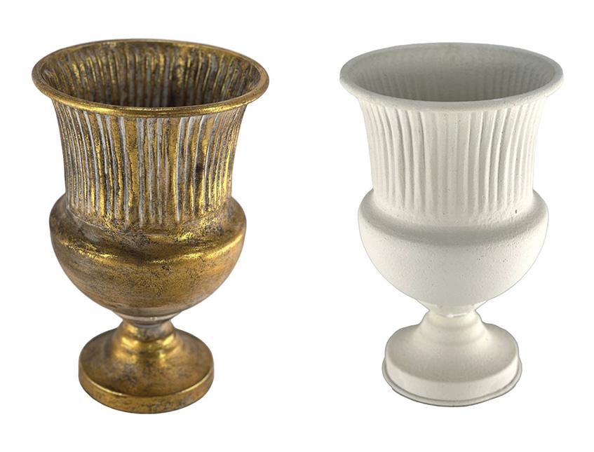Coppa Elegante H 31 cm. - Sconti per Fioristi e Aziende . - Anticata in Oro o Bianco