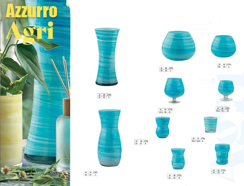 Vasi in Vetro Azzurro Linea Agri Sconti per Fioristi, Wedding e Aziende