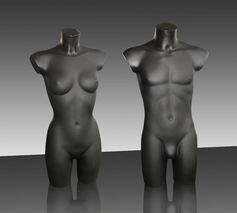 Manichino in Plastica H 90/94 Nero Uomo e Donna Sconti per Fioristi, Wedding e Aziende