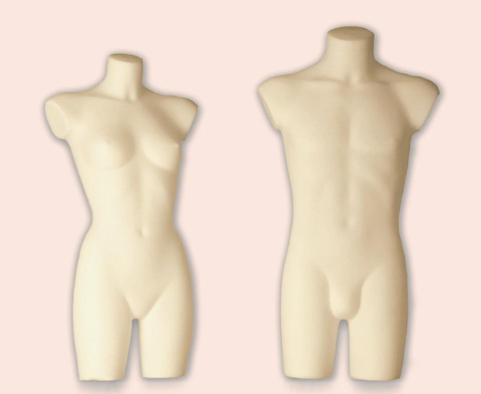 Manichino in Plastica H 90 Bianco - Sconti per Fioristi Wedding e Aziende - Uomo e Donna