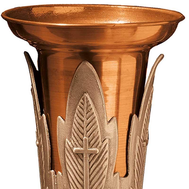 Portafiori Cimiteriali in plastica H 14/16/23/24 - Sconti per Fioristi e Aziende - Color Bronzo