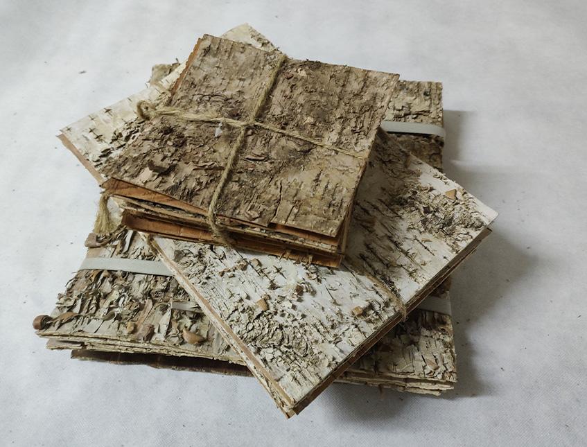 Corteccia di betulla naturale cm.15x15 Conf. 10 fogli Sconti per Fioristi, Wedding e Aziende .