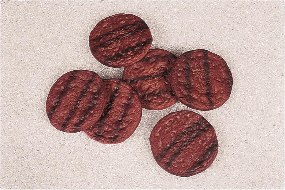 Hamburger arrostito artificiale x 6 pezzi in plastica Sconti per Fioristi, Wedding e Aziende .