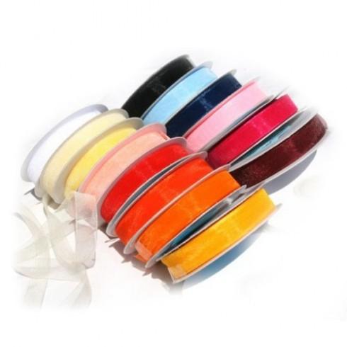Nastro Organza H 10 mm. - Sconti per Fioristi e Aziende - Rotolo mt. 50 tinta unita