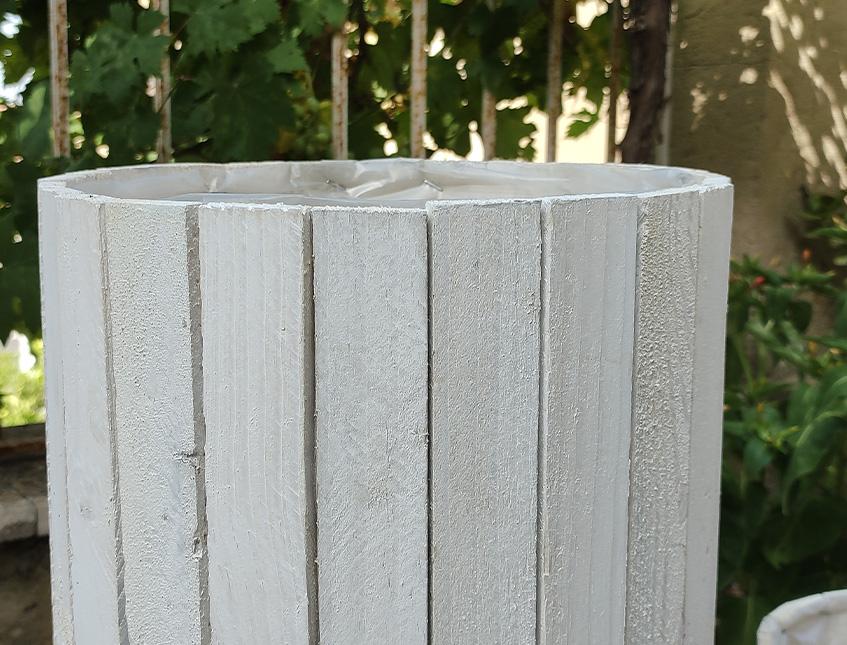 Colonne tonde in legno - Sconti per Fioristi e Aziende - 2 pezzi H 75/45 cm