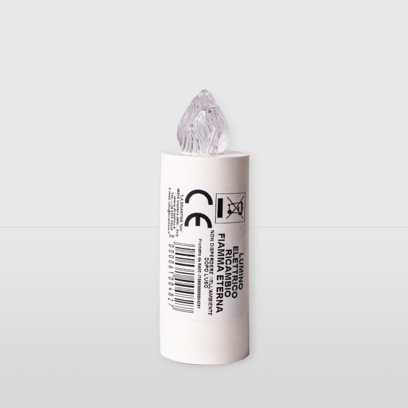 Candela elettronica stilo  H 9.5 Bianco/Rosso/Blu durata 365 giorni - Sconti per Fioristi e Aziende