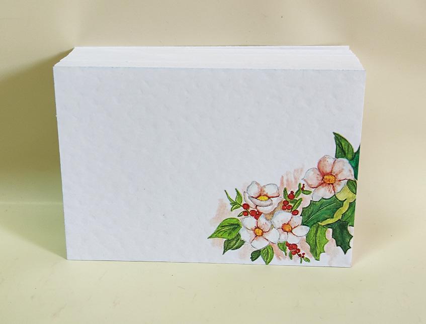 Biglietti stampati x 100 motivo fiori clematis - Sconti per Fioristi e Aziende