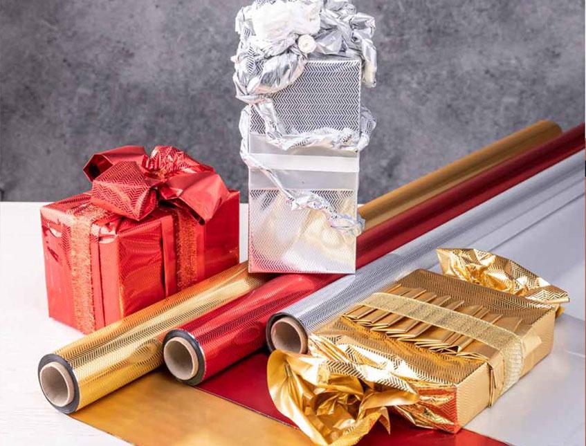 Bobina Lamina Metallizzata - Sconti per Fioristi e Aziende - H 50 x 10 Yds Walldrop Type