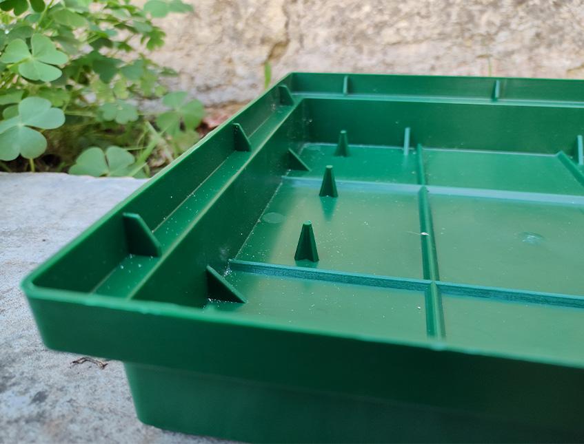 Portaspugna quadrato cm. 22 x 23 H 6 per 2 spugne - Sconti per Fioristi e Aziende Plastec