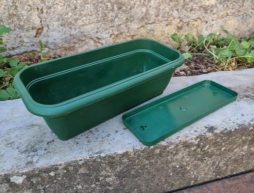 Vaschetta cm. 25 x 12 H 9  - Sconti per Fioristi e Aziende - portaspugna con sotto vaschetta ad innesto