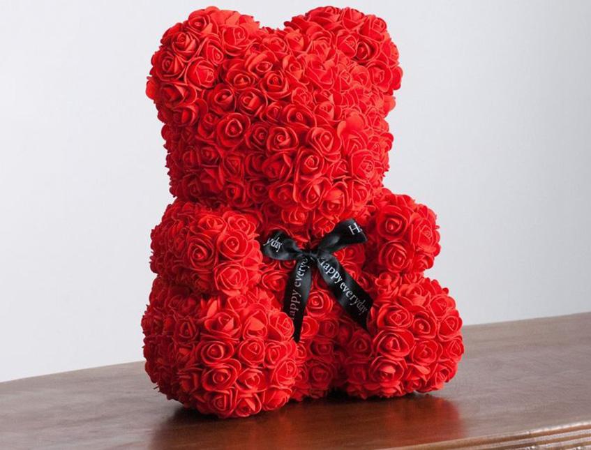 Teddy Bear Rose H 40 x 25 - Sconti per Fioristi e Aziende - in box PVC