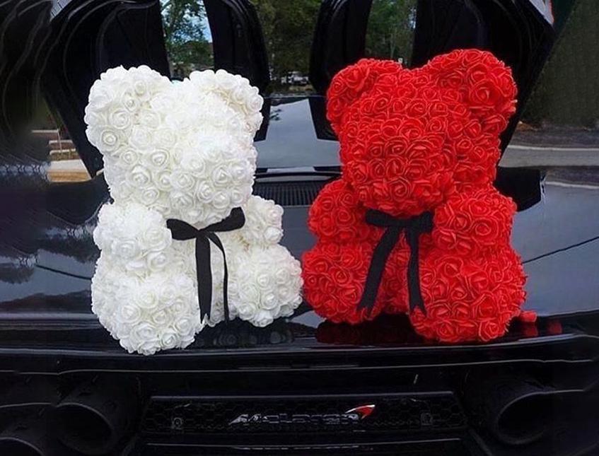 Teddy Bear Rose H 40 x 25 - Sconti per Fioristi e Aziende . - in box PVC