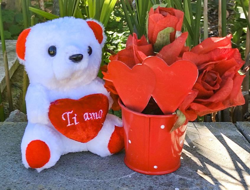 Secchiello cuori in latta H cm. 7 Adatto per Fioristi, Garden e San Valentino