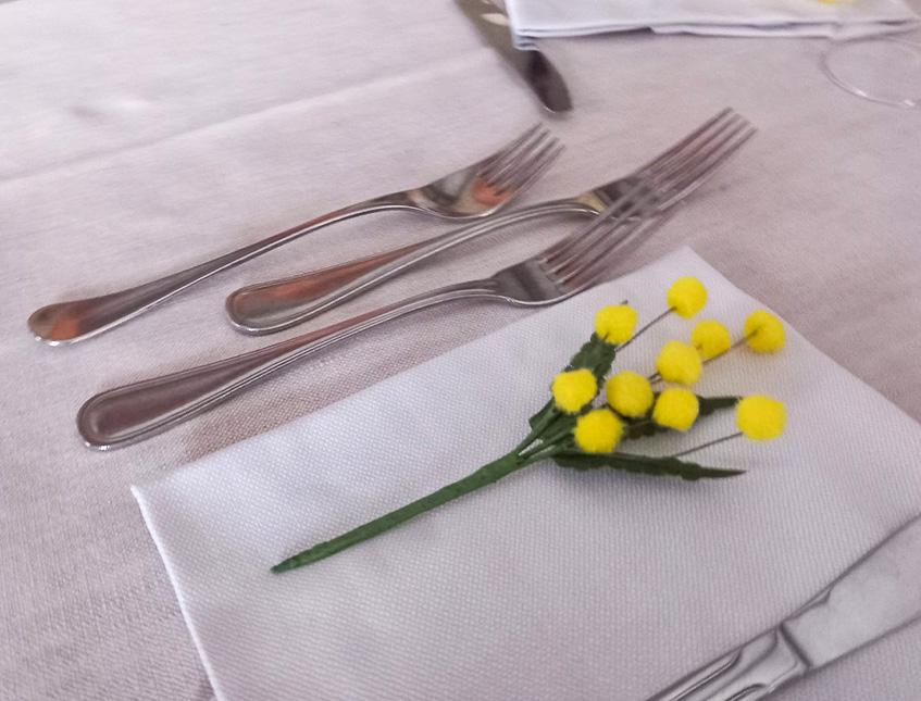 Mimosa mazzolino H 17 - Sconti per Fioristio e Aziende . - in poliestere
