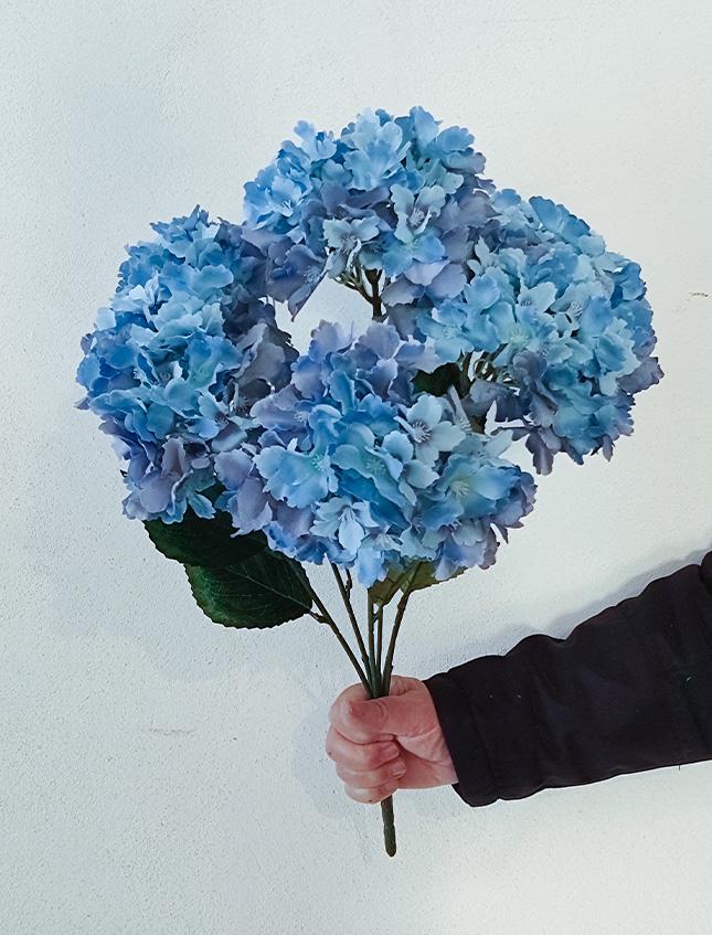 Ortensia Bush x 6 Artificiale - Sconti per Fioristi e Aziende . - Vari colori