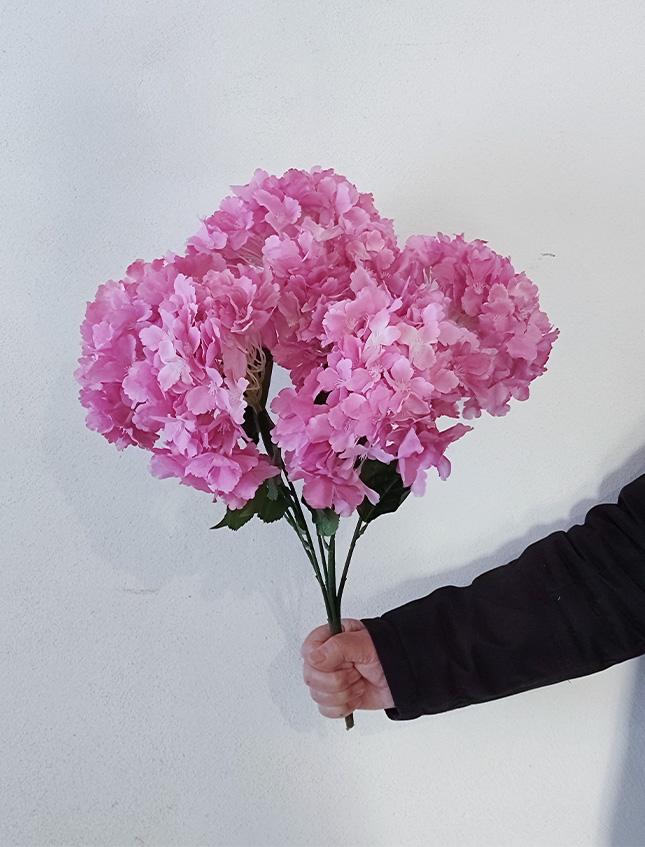 Ortensia Bush x 6 Artificiale - Sconti per Fioristi e Aziende . - Vari colori