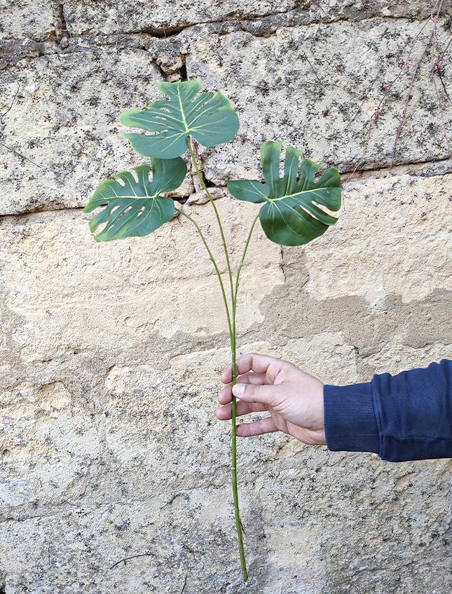 Foglia di Filodendro x 3 H 71 - Sconti per Fioristi e Aziende . - Artificiale in poliester