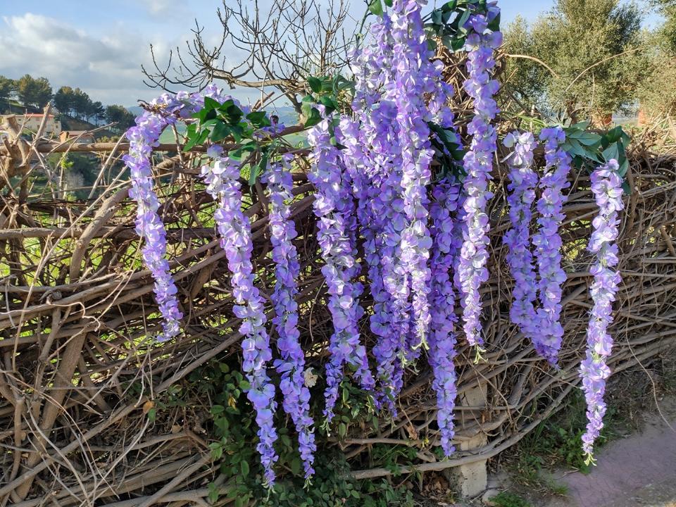 Glicine cadente x 3 H 150 cm. in poliestere - Sconti per fioristi e aziende